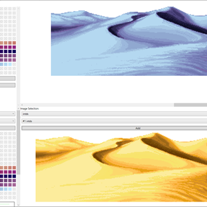 Window for applying different palettes to different images. Useful for displaying images from files without default palette.